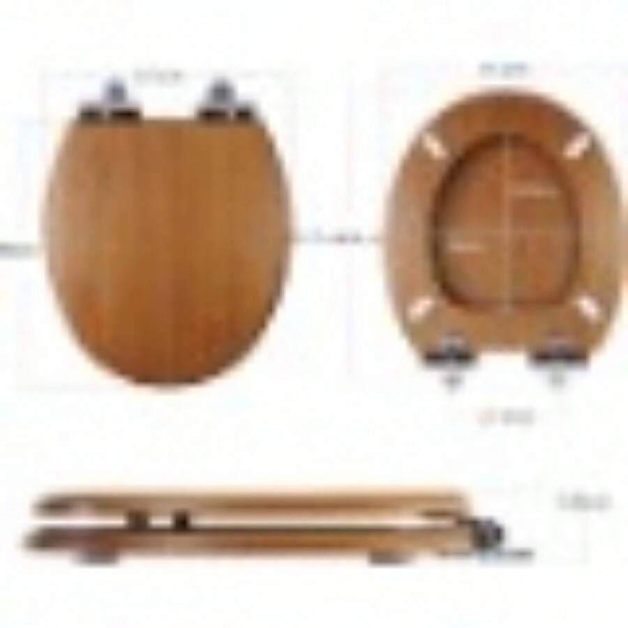 Wooden Toilet Seat, Soft Close Toilet Seat Wood 18mm Thickened With
