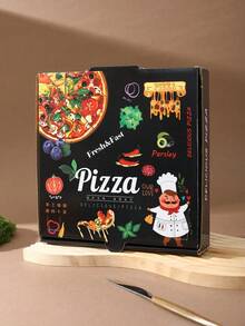 4 双男女通用创意披萨礼盒设计袜子，舒适休闲礼品袜，适合情人节、母亲节/父亲节、复活节、斋月、送给家人和朋友的礼物，所有季节 - 彩色 - 查看 2