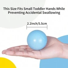 星形套装球坑球，2.15 英寸防压塑料玩具球，适用于儿童球坑、游戏帐篷和泳池乐趣 - 非常适合儿童玩耍和派对