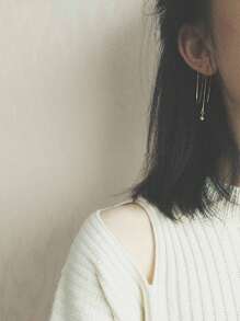 1 Pair Retro S925 Sterling Silver Chain Drop Earrings For Women, Personalized Jewelry, Party Gifts - Chain - View 4