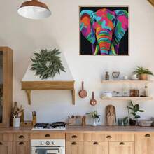 Bộ tranh kim cương nghệ thuật - Voi nhiều màu 5D DIY, bao gồm tranh kim cương nghệ thuật hình dạng đặc biệt một phần, thích hợp cho người mới bắt đầu và người lớn, món quà tuyệt vời cho gia đình và bạn bè, lý tưởng để trang trí tường tại nhà hoặc văn phòng - Nhiều màu - Xem 11