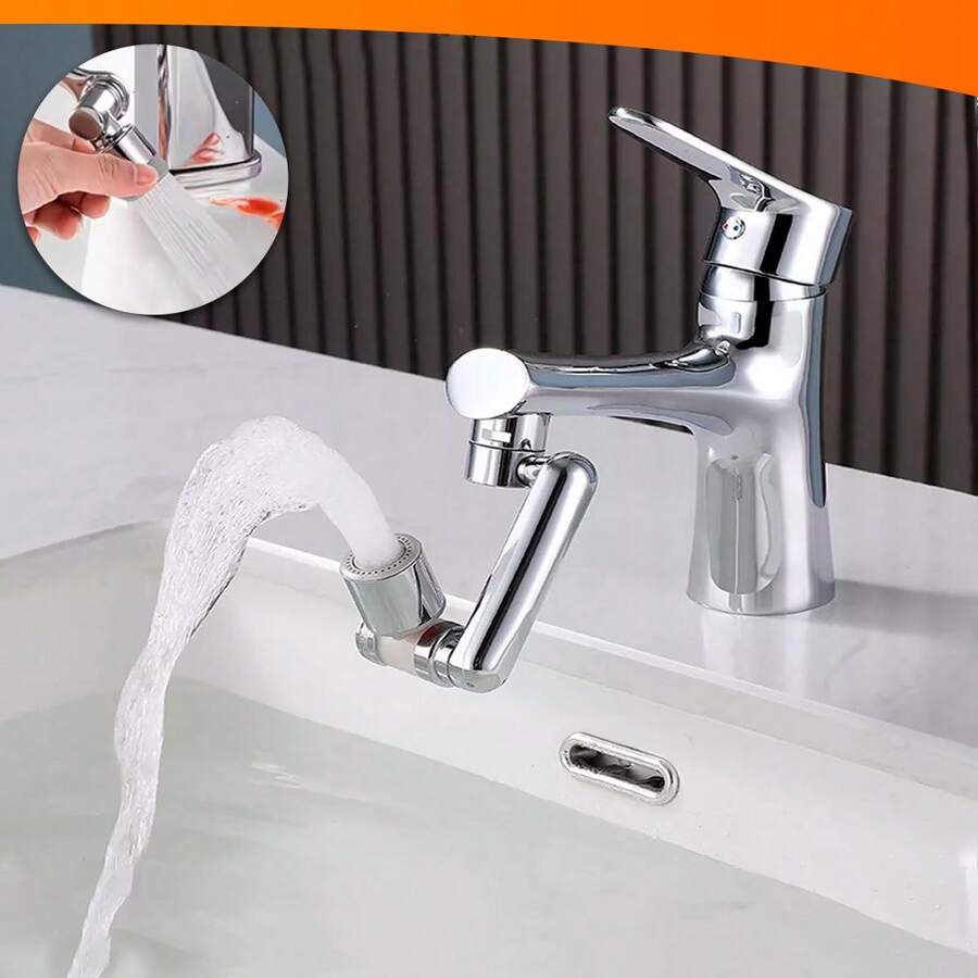 Adaptador Extensor Arejador De Torneira Articulado Giratório 180° - Prata - Visão 1