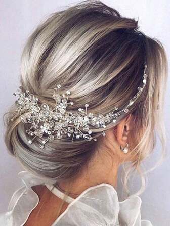 欧美跨境新款新娘结婚头饰 水晶手工发梳 长发饰品 头饰 工厂批发