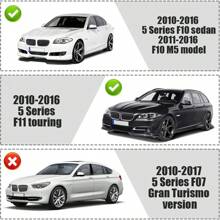 1 Pair Car Grille Double-Line Parallel Bar Grille Compatible For 5 Series F10 F18 Modified Parts - Black - View 5