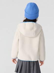 Balabala Boys' & Girls' Fleece Hooded Jacket Cute Fall/Winter 2024 Outerwear