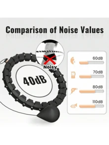 65inch 32 Knots Plus Size Quiet Weighted Hula Infinity Fitness Detachable Hoops, Smart Noiseless Hula For Women, 2 In 1 Waist And Abdominal Workout Equipment At Home - Multicolor - View 5