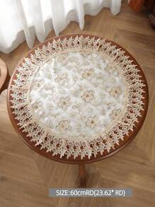 1入組花卉刺繡桌布 - 彩色 - 查看 2