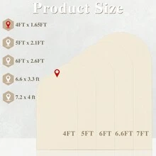 6/7.2FT Festival Party Wedding Arch Set Spandex Elastic Screen Sided For Backdrop Stand Covers Birthday Party Decoration - Beige - View 4