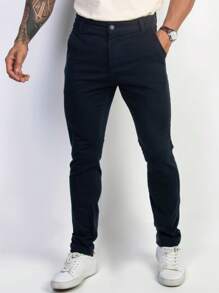 Men's Skinny Jeans In Light Color With Lycra - Black - View 2