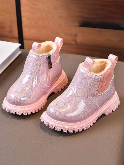 Infant/Toddler Fashion Boots, Outdoor Fluffy Lined Boots For Baby
