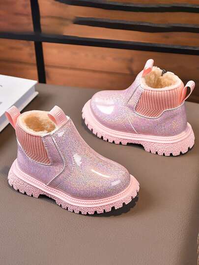 Infant/Toddler Fashion Boots, Outdoor Fluffy Lined Boots For Baby