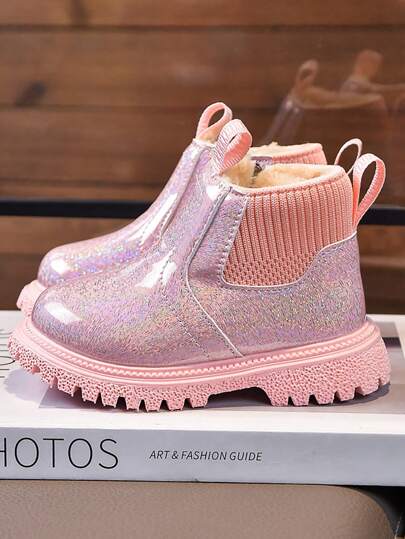 Infant/Toddler Fashion Boots, Outdoor Fluffy Lined Boots For Baby