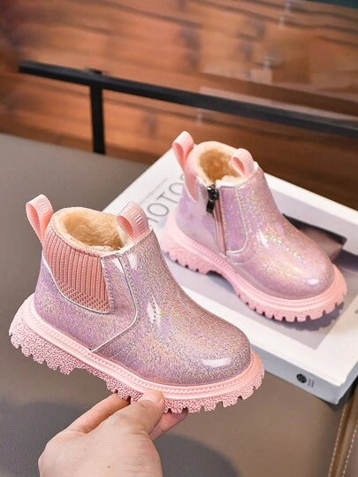 Infant/Toddler Fashion Boots, Outdoor Fluffy Lined Boots For Baby