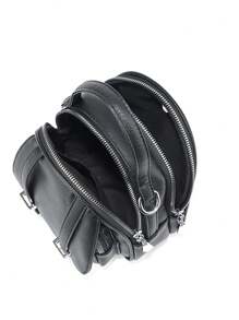 Balo nhỏ đa năng thiết kế khóa kéo mới dành cho nữ - màu đen - Xem 2