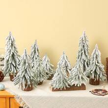 Christmas Burlap Mini Christmas Tree With Pine Motif - Multicolor - View 3