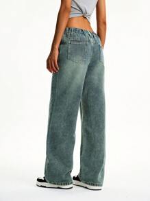 Tween Girls Retro Loose Straight Leg Jeans,