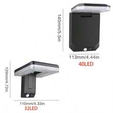 1pc Solar Wall Light Outdoor Waterproof Folding Unplugged Human Body Sensor Light Suitable For Courtyard Corridor Balcony Lighting