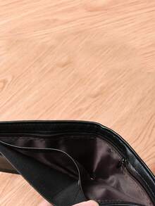 PU皮男士短款钱包，四季皆宜的时尚对折钱包，复古纹理，多卡位，零钱包，旅行卡包，方便携带，圣诞礼物 - 彩色 - 查看 11