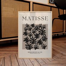Set de 3 carteles de lienzo con diseño de flores abstractas de Matisse en estilo moderno de mediados de siglo, sin marco, arte de pared impermeable, pintura mural, regalo ideal para dormitorio, sala de estar, oficina, baño, comedor, cafetería, bar, decoración del hogar y de la oficina
