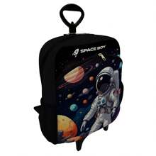 Children's School Kit Backpack With Wheels + Thermal Lunch Box + Toiletry Bag Plus – ISOPRENE – Space Boy - 藍色 - 查看 2