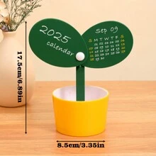 1 pièce Calendrier de bureau créatif 2025, support à stylo minimaliste, petit cadeau mignon