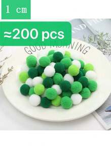 100/200Pcs 1cm/1.5cm Assorted Pompoms Multicolor Valentine Day Arts And Crafts Fuzzy Pom Poms Balls For DIY Creative Crafts Decorations, Christmas Gift Ideas, DIY Christmas Ornaments - Multicolor - View 15
