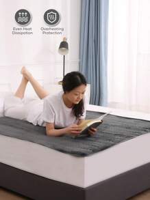 Electric Blanket, Heated Mattress Pad 120 X 140 Cm Throw Gray Soft Heated Underblanket With Digital Controller,10 Heating Levels & 9 Timing Set, Warm Your Whole Body, Great Gifts For Special Day - Dark Grey - View 5