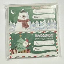 Thẻ quà tặng Giáng sinh - Thẻ quà tặng Giáng sinh - Nhãn quà tặng Giáng sinh tự dán Giấy gói quà ông già Noel - Đồ trang trí Giáng sinh (2,95 X 1,6 inch), Giáng sinh - Nhiều màu - Xem 10