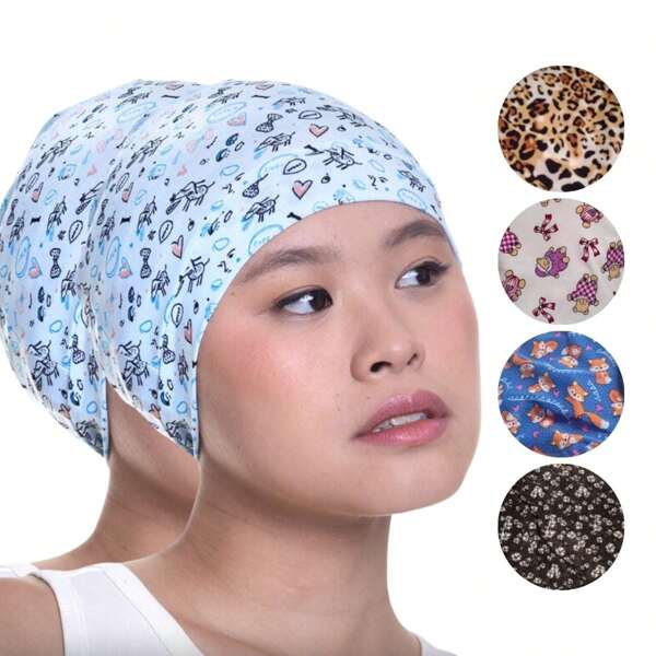 Kit 2 Touca Nero Estampada Com Barra Alisa e Conserva Penteado Reduz volume Anti Frizz