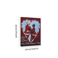 1 Pc Framed Black Santa Claus Couple African Canvas Painting Wall Art Posters, Canvas Print Posters Artwork Wall Art Painting, Decoration Picture Living Room Home Decor - Color - View 8