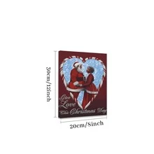 1 Pc Framed Black Santa Claus Couple African Canvas Painting Wall Art Posters, Canvas Print Posters Artwork Wall Art Painting, Decoration Picture Living Room Home Decor - Color - View 7