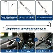 Kit De Bomba De Aire Para Abrir Puerta De Auto, Kit Desbloqueo Puerta Airbag, Herramienta Mantenimiento Reparación Desabolladuras Coche, Varilla Acero Inoxidable Extracción Interior Cuña Conductor - Negro - Ver 2