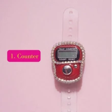 1pc Resettable 5-Digit LCD Electronic Finger Counter With Numeric Display, Suitable For Sports, Training, Muslim Counting, And Bead Counting Ring With Shiny Diamonds - Multicolor - View 5