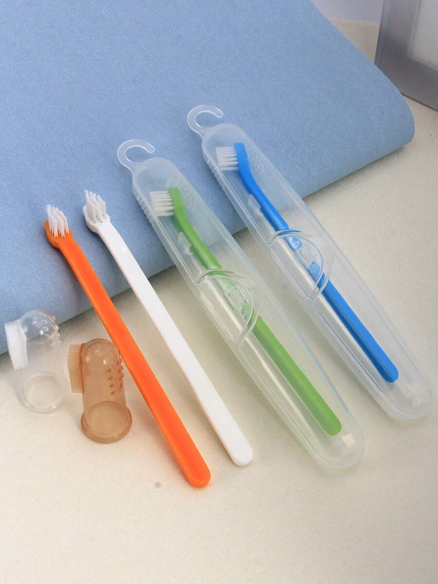 Bàn chải đánh răng cho thú cưng Bàn chải đánh răng cho thú cưng Bàn chải đánh răng bằng silicon Bộ bàn chải đánh răng cho chó mèo Bàn chải đánh răng cho thú cưng cỡ nhỏ Thích hợp cho chó và mèo - Nhiều màu - Xem 1