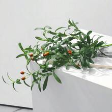 5 pezzi Ramo d'ulivo artificiale da 29,5 pollici, stelo artificiale lungo verde, foglie di ramo d'ulivo artificiale, adatto per decorazione d'ufficio, Natale, cucina, casa, matrimonio, interno