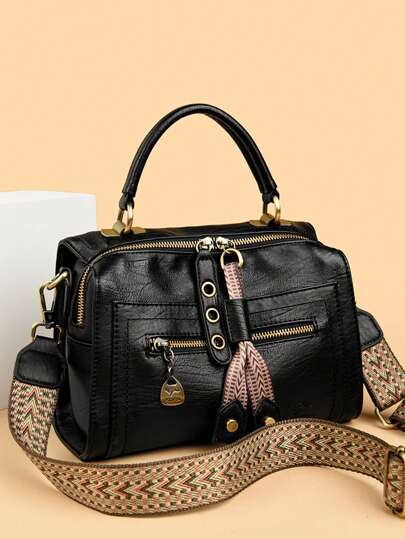 KAIDIFEINIROO Genuine Soft PU Leather Handbags For Women Vintage Shoulder Tote Bag Luxury Designer Ladies Large Capacity Purse Bags Handbag