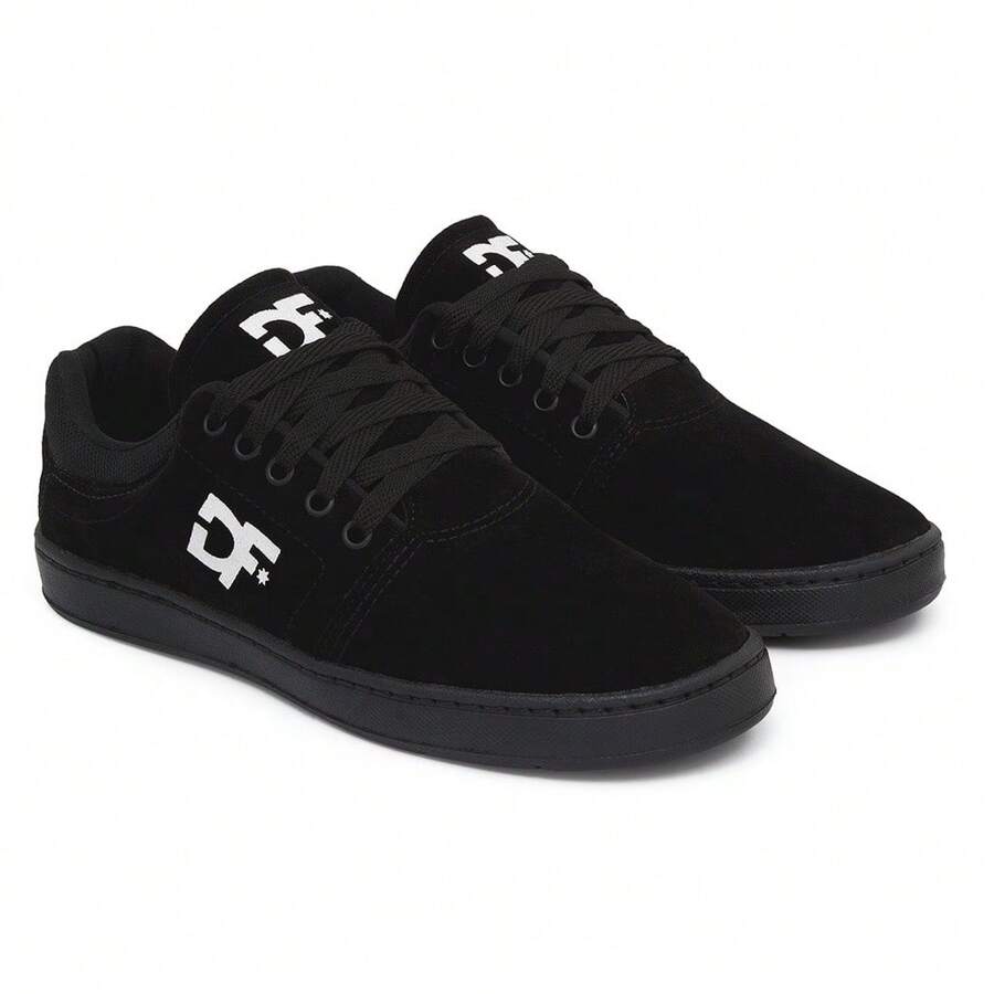 Men's Casual Skate Shoes Black Basic Stylish Lightweight And Comfortable - 黑色 - 查看 1