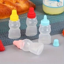 4pcs Mini Portable Sauce Bottles, Honey, Ketchup, Salad Dressing Reusable Condiment Jars