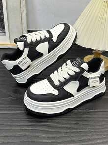 4 季厚底女士休闲乐福鞋 - 黑色 - 查看 2