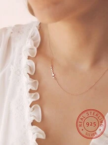 1 Stück 925er Sterling Silber Halskette mit Namensanhänger, Luxus Buchstabenanhänger, geeignet für den täglichen Gebrauch von Frauen, Urlaubsgeschenke, Partydekoration als Schmuckstück, ideal als Geschenk für Geburtstag, Familie, Jahrestag, perfekt als Geschenk für Paar, Freunde und Mütter, gold, stilvolle, farbige, ideale Geschenke für ihn, ideale Geschenke für sie, sie, Freund, Freundin, Vater, Mutter, Familie, Freunde, für Jahrestage, für Geburtstage, für Abschluss, für Abschlussball, für Partys, Muttertagsgeschenke für Frauen
