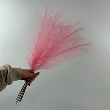 100pcs Artificial Cattail Reeds, 1pc Fake Cattail Reed Decorative Plant For Art Decoration - Multicolor - View 4