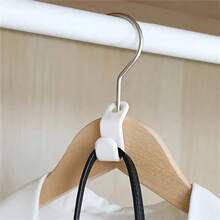 Bộ 20 móc treo quần áo bằng nhựa có móc nối, kẹp móc treo bền chắc, tiết kiệm không gian, vật dụng thiết yếu cho tủ quần áo ở nhà/ký túc xá - Nhiều màu - Xem 3