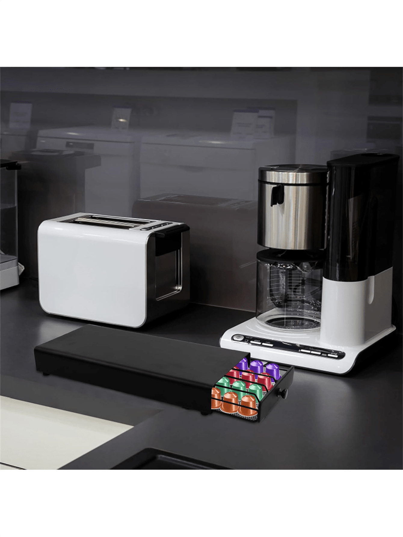 BBWELL Kapselhalter 2 Schubladen - Organizer Für 72 Dolce Gusto Kapseln