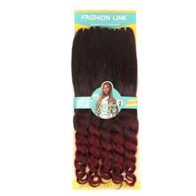 Goddess Style Braided Hair Extensions With Curly Ends Synthetic Hair Bohemian Braided Hair With Ombre Effect. Pre-Looped Braid Extensions For Women. - Màu Hồng Tươi - Xem 2