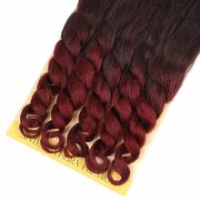 Goddess Style Braided Hair Extensions With Curly Ends Synthetic Hair Bohemian Braided Hair With Ombre Effect. Pre-Looped Braid Extensions For Women. - Màu Hồng Tươi - Xem 4