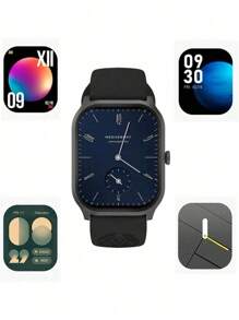 Smartwatch My Watch 8 Pro Haiz Smart Watch 2.01" Full Touch Screen IP67 Water Resistant With 100+ Sports Modes Voice Assistant Make And Receive Calls - Black - View 2