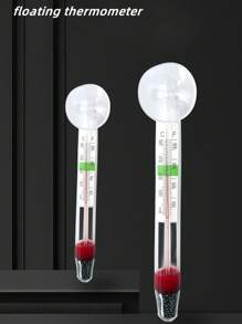 1pc/2pcs Aquarium Fish Tank Floating Glass Water Temperature Meter