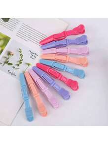 6/10pcs Multi-Function Hair Styling Sectioning Clips Alligator Clips For Hairstylists, Professional Beauty Salons, Women Hair Clips, Plastic Anti-Slip Hair Clips,Hair Accessories ,Hair Styling Tools - Multicolor - View 2