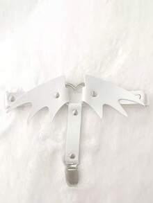 1 件个性化前卫朋克腿环 PU 性感深色原宿腿饰带爱心恶魔翅膀硬女孩脚环，哥特风格配饰适合装饰演出礼服、时装秀和节目表演； - 彩色 - 查看 6