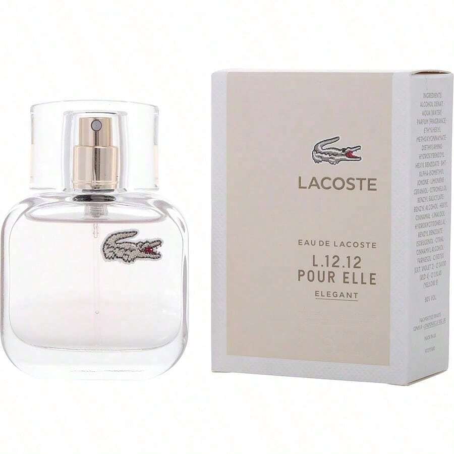 Lacoste Eau De Lacoste L.12.12 Pour Elle Elegant By Lacoste Women Citruses, Pink Pepper, Cassia, Violet, Mimosa Edt Spray 1 Oz - 無色 - 查看 1